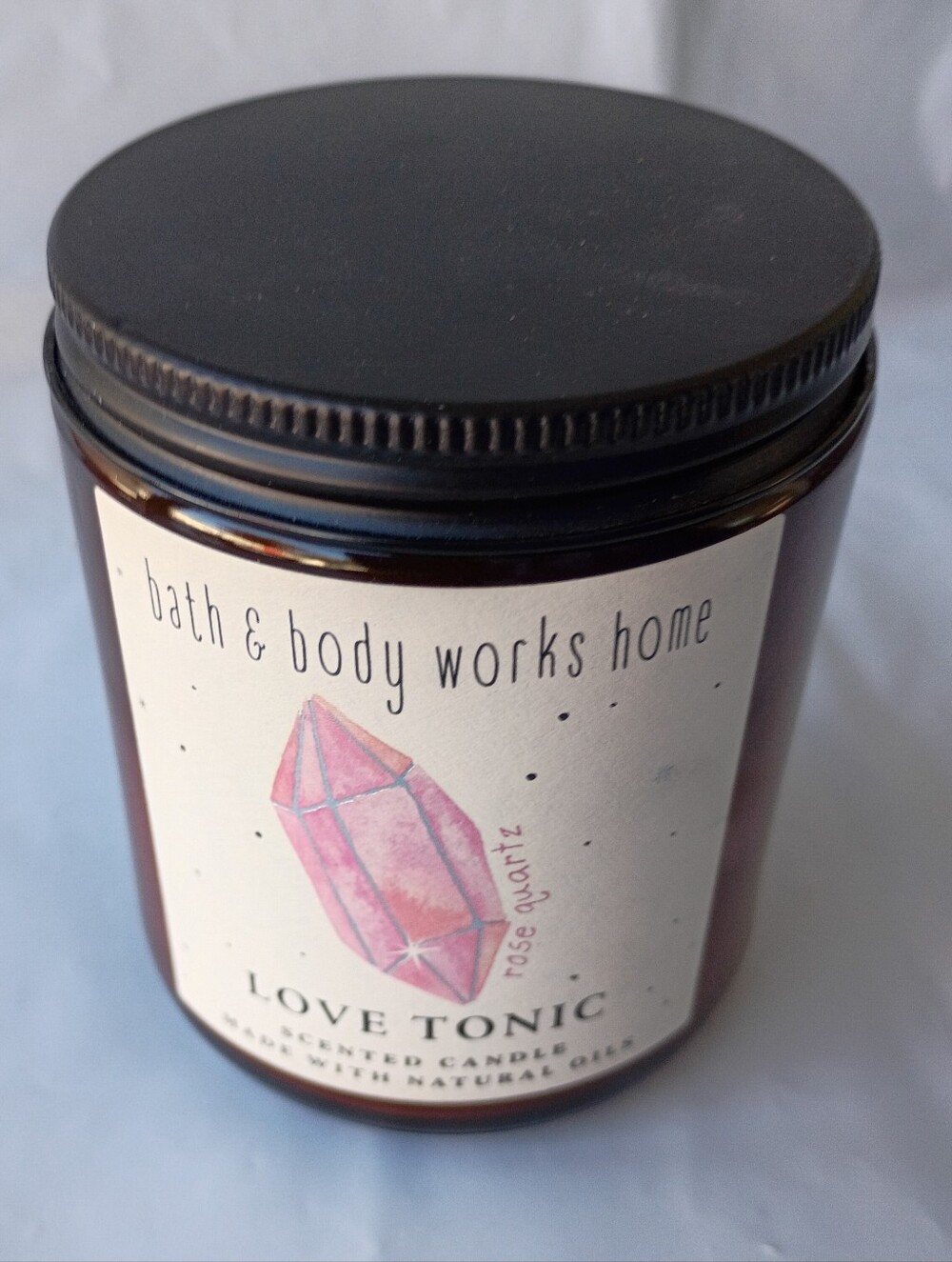 Bath & Body Works Love Tonic Scented Rose Candle Soy NWT
